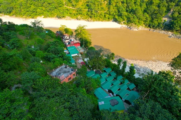 Riverside Swiss Camp in Rishikesh Near Ganga River & Beach