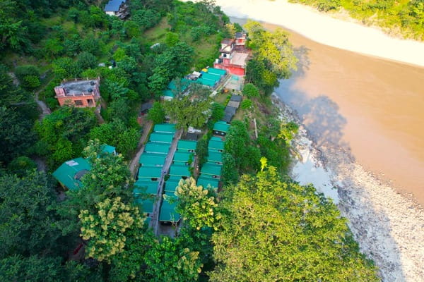 Riverside Swiss Camp in Rishikesh Near Ganga River & Beach